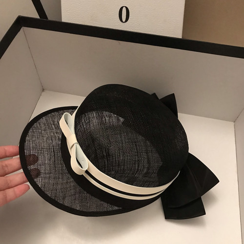 夏日系麻纱蝴蝶结学院风鸭舌帽棒球帽出游逛街马术帽女骑士帽遮阳
