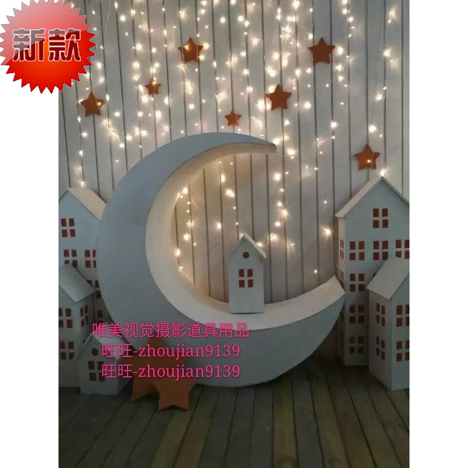2018新款影楼摄影道具婚纱实景影棚装修设计制作韩式儿童实景
