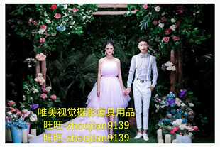 2018新款婚纱实景影楼装修韩式欧式摄影棚设计上门制作w3101
