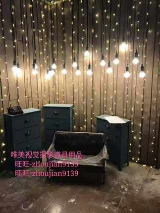 新款儿童实景摄影棚婚纱实景影楼装修韩式无闪棚设计制作w-3900