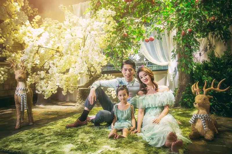 儿童影楼实景制作摄影棚装修设计拍照道具韩式婚纱无闪景w-3731