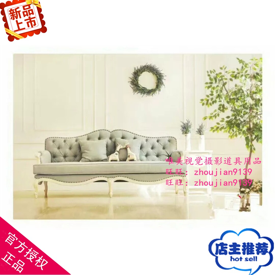 2018新款影楼摄影婚纱实景影棚装修设计制作韩式儿童实景w-2189