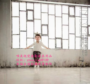 新款影楼摄影实景道具婚纱影棚装修设计制作韩式儿童实景w-1839