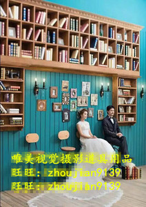新款影楼摄影实景婚纱影棚设计制作韩式拍照拍摄婚纱实景w-2277