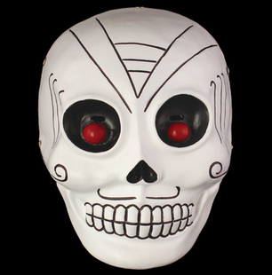 万圣节网游收货日小丑恶魔骷髅鬼脸cos装扮白色精品树脂面具包邮