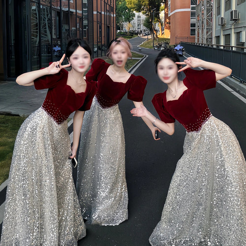 合唱团演出服高级感舞台表演服女