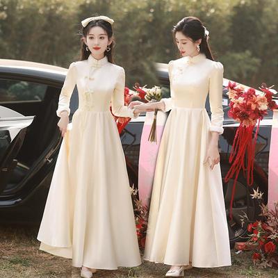 中式伴娘服2024新款礼服
