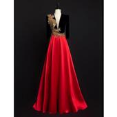 大合唱团指挥演出服女长裙2025新款 成人红歌表演比赛主持人晚礼服