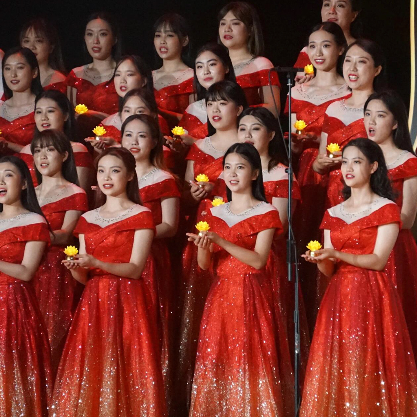 大合唱团演出服晚礼服红歌表演服