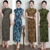 国风改良连衣裙气质长款 老上海旗袍女2025新款 高端大气复古年轻款