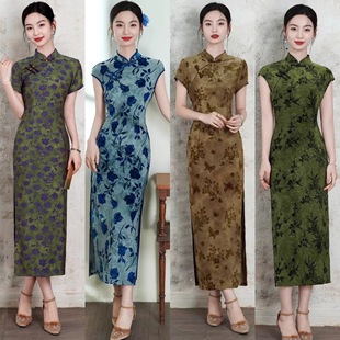 国风改良连衣裙气质长款 老上海旗袍女2025新款 高端大气复古年轻款