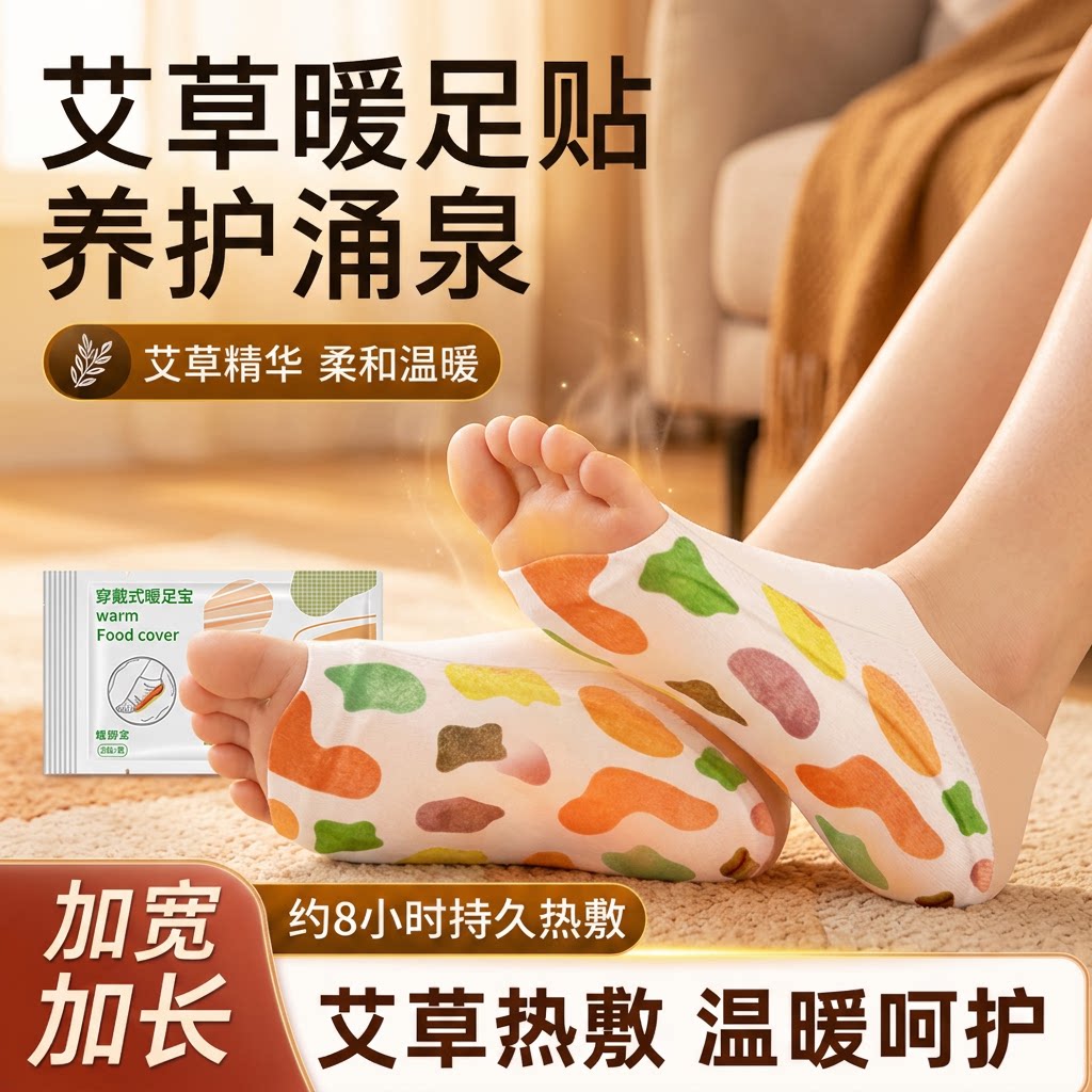 自发热鞋垫女暖脚宝脚底发热贴艾草暖脚神器贴热敷暖足贴可行走