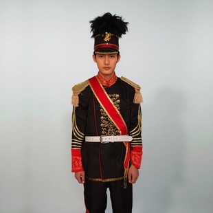 出租黑色大帅服装民国军阀大总统礼服服孙文袁世凯舞台表演服装