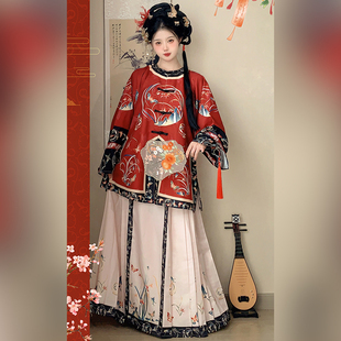清汉女装清朝汉族百姓小姐丫鬟对襟圆领复古风演出服装出租
