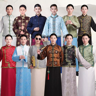 民国服装租赁地主老爷长袍长衫晚清马褂少爷掌柜管家富商演出服装