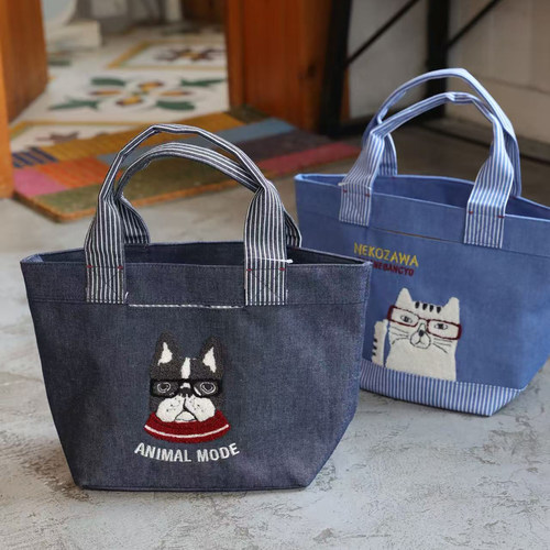 日本小众kusuguru正品托特包牛仔