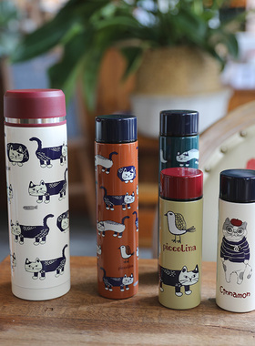保温保冷随心 出口日本猫咪保温杯随手杯日式真空水杯150ml500ml