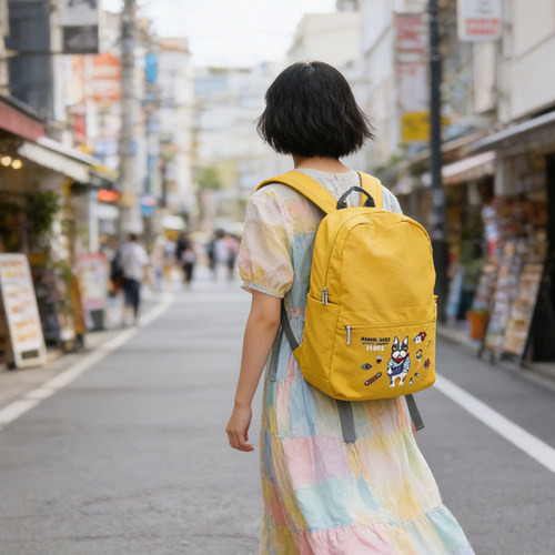 kusuguru正品轻盈减负双肩包刺绣