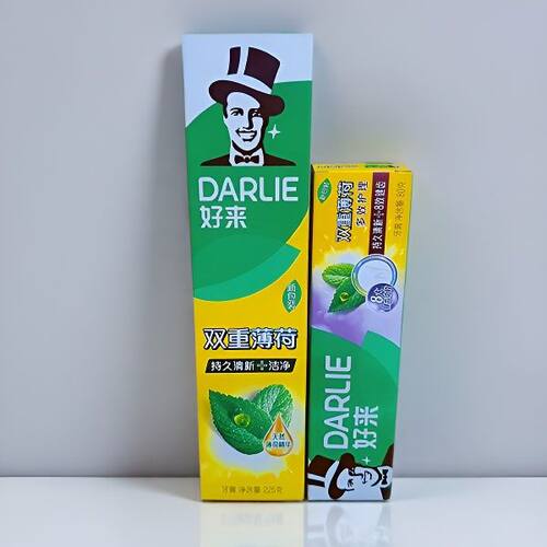 DARLIE好来原黑人双重薄荷牙膏225g含氟防蛀深层清洁清新口气正品