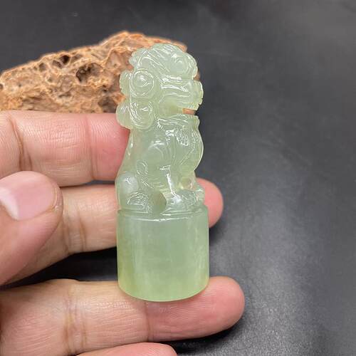 摆设玉玺玄关把件篆刻狮子印