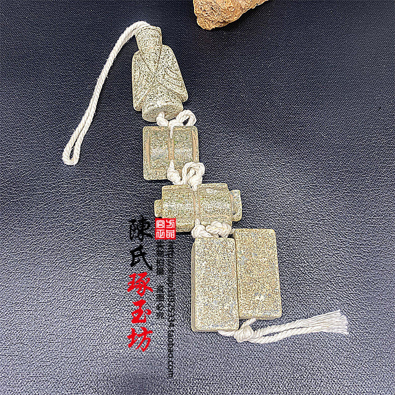 古玩老玉岫玉翁仲挂件刚卯战汉司南佩玉坠挂件鸡骨白汉三宝配饰品