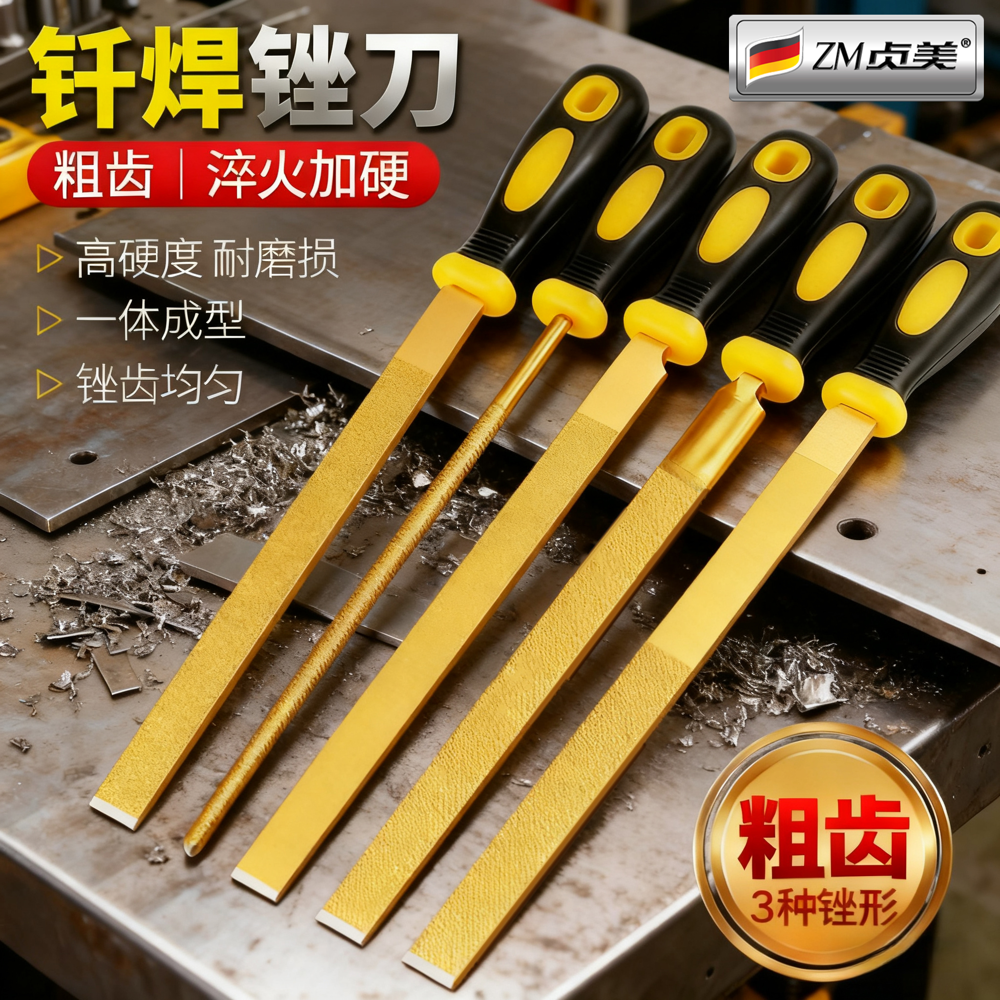 【淬火加硬】钎焊金刚石锉刀