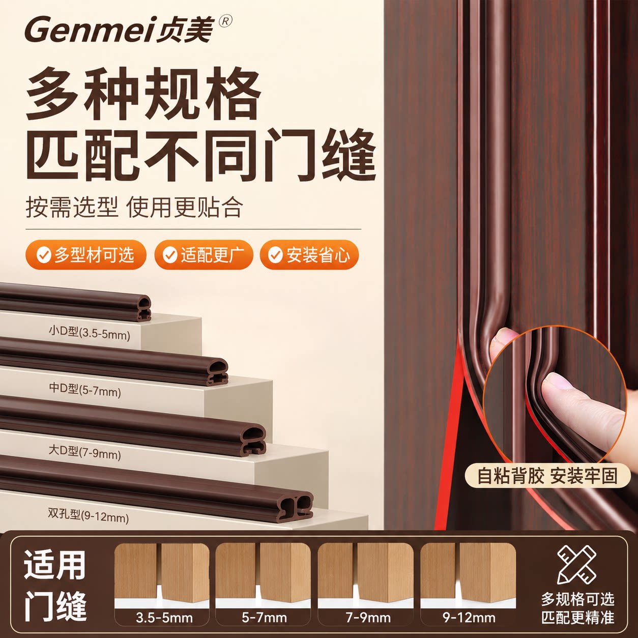 门窗门缝密封条防风隔音图片