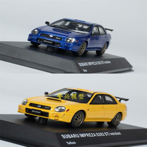京商1:43斯巴鲁富士翼豹stis202轿车跑车树脂模型生日礼物礼品