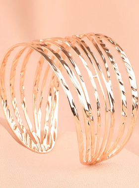 时尚多层开口细闪金属手镯女款