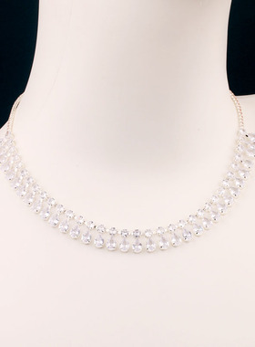 新款新娘锆石项链锁骨链