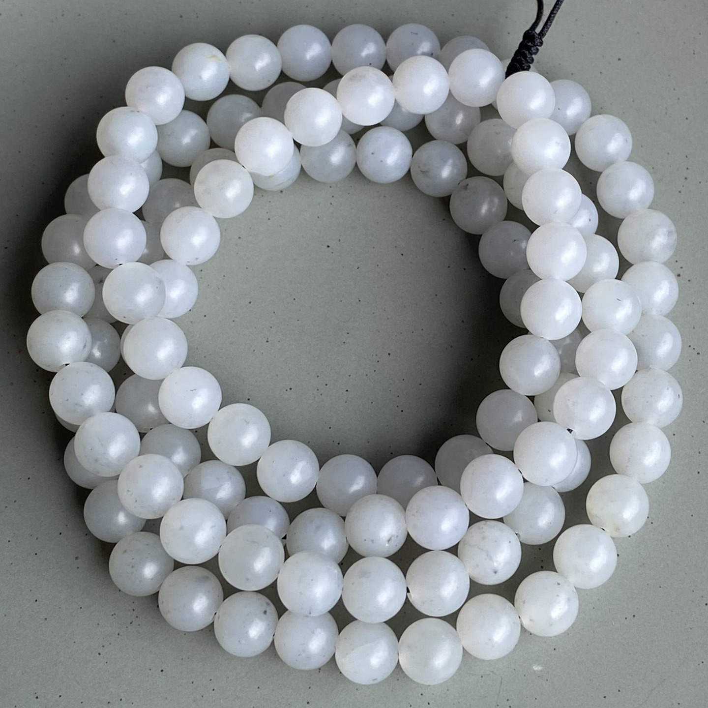 正品新疆和田玉青花籽料点墨8毫米108颗佛珠手链玉石多圈手串配饰