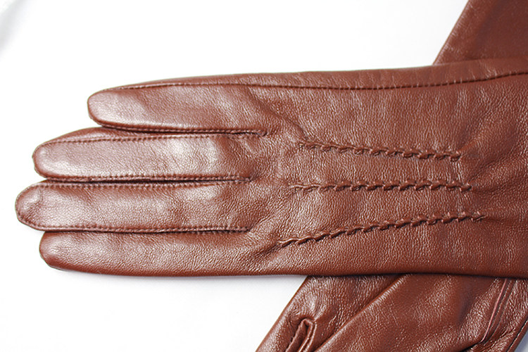 STAR LONG GLOVES SHEEPSKIN LEATHER GLOVES 40-50CM6 COLORS WOMENS WINTER SILK VELVET WARM GLOVES