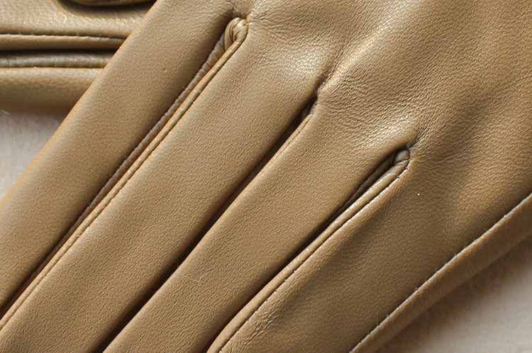 BRANDED LEATHER AND GOATSKIN GLOVES WOMENS BOW TREND THIN FINGER GLOVES FASHION SHORT HIPSTER TRENCH COAT