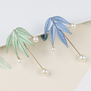 非遗缠花diy手工材料包胸针竹子墨竹古风汉服日常胸花新手教程