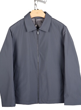 金利来男装冬商务翻领灰色羽绒服拉链保暖外套MDSG33913032-58