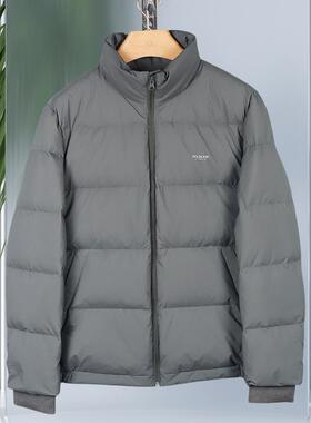 金利来男装白鹅绒羽绒服冬季立领保暖短款中老年外套MDS22162002