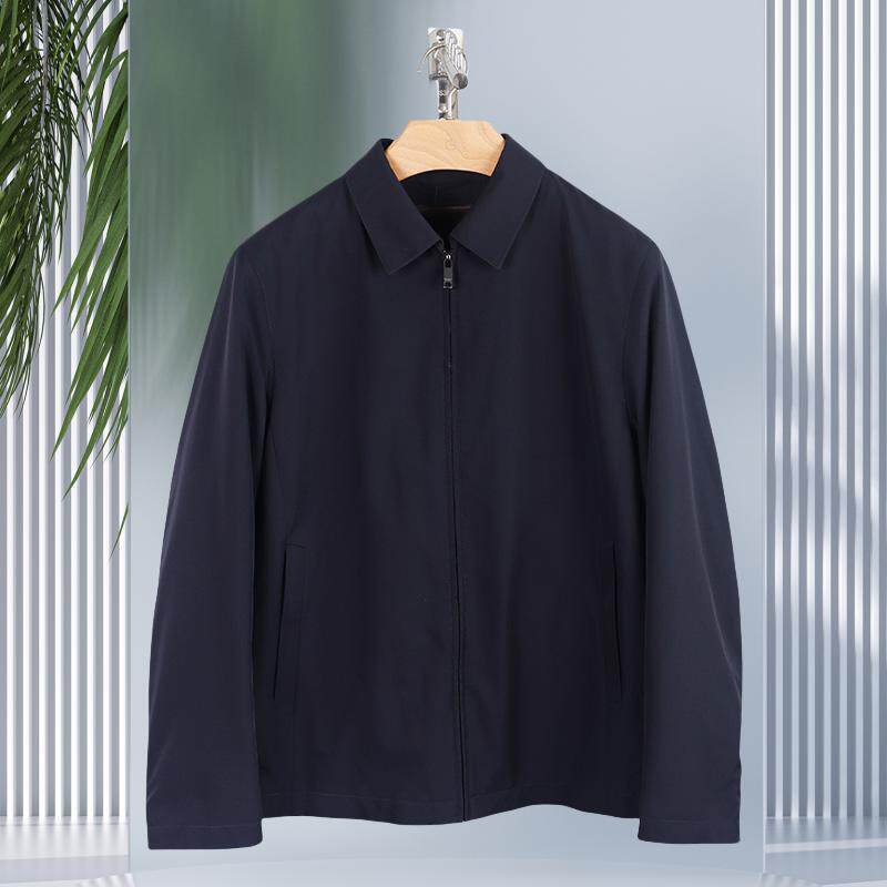 金利来男装尼克服 冬季男士兔毛内胆翻领厚款棉服外套MNS22141410