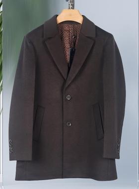 金利来商务男装中长款羊毛大衣 秋冬新品西装领外套MJLF43013226