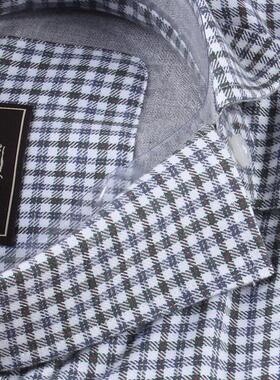 正品金利来加厚全棉长袖衬衫男装秋冬商务衬衣MBLD138-32002-64