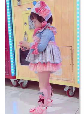 Condor 三蝴蝶结中筒高筒学生袜 24362