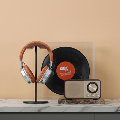 现代轻奢耳机音箱组合摆件样板间音乐主题套装陈设书房桌面装饰品