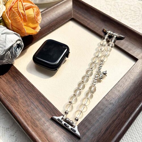 冰透白水晶串珠iWatch表带