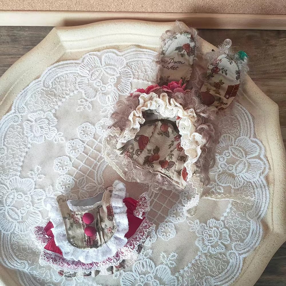 10cm可爱棉花娃娃衣服兔耳朵复古娃衣套装无属性手作玩偶着替,模玩/动漫/周边/娃圈三坑/桌游,棉花娃娃/毛绒玩具娃衣,淘宝优惠券,粉丝福利购,淘宝优惠卷