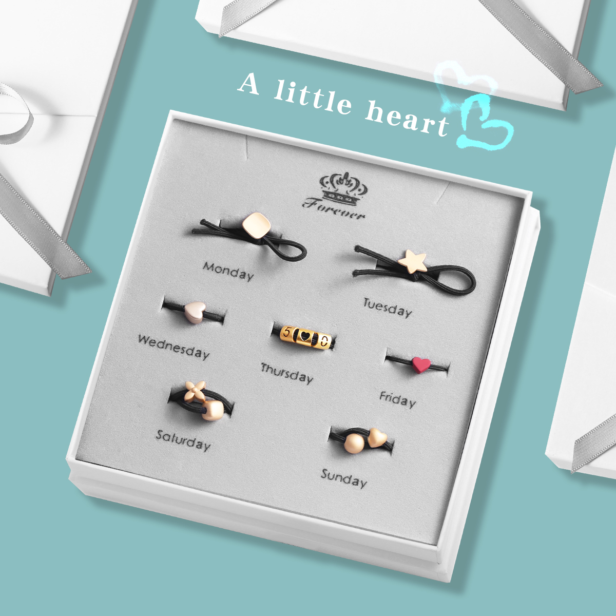 520头绳礼盒女925纯银头绳