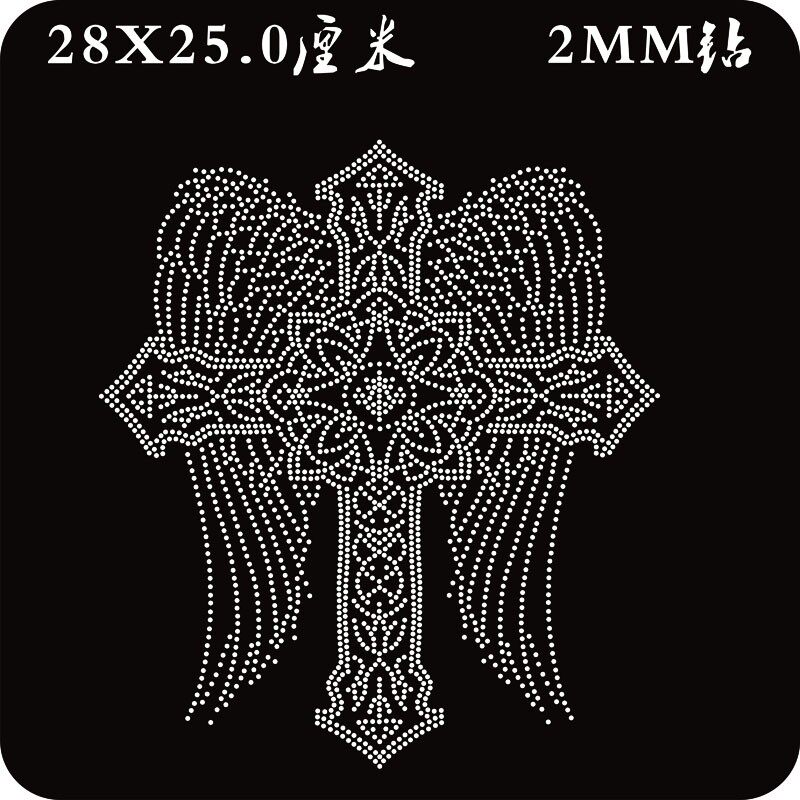 烫图烫钻图案贴 服装辅料配件diy水钻新款胸前成品大图烫钻画l图