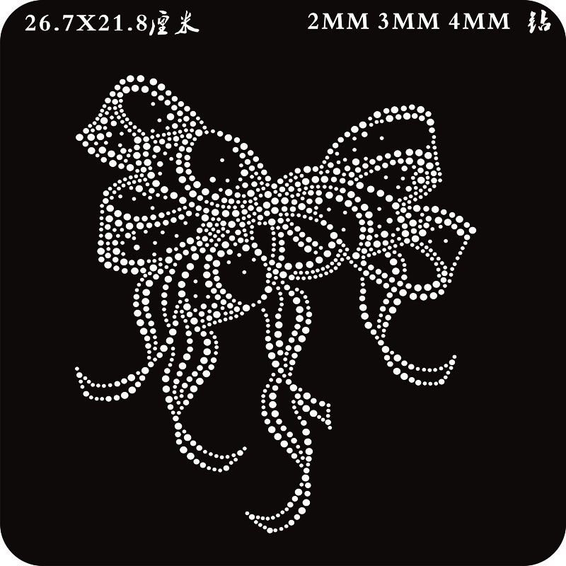 衣服烫钻图服装辅料毛衣烫钻图案水钻蝴蝶结烫图成品裙摆花边贴钻