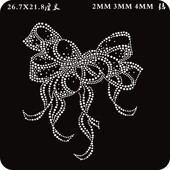 衣服烫钻图服装 辅料毛衣烫钻图案水钻蝴蝶结烫图成品裙摆花边贴钻