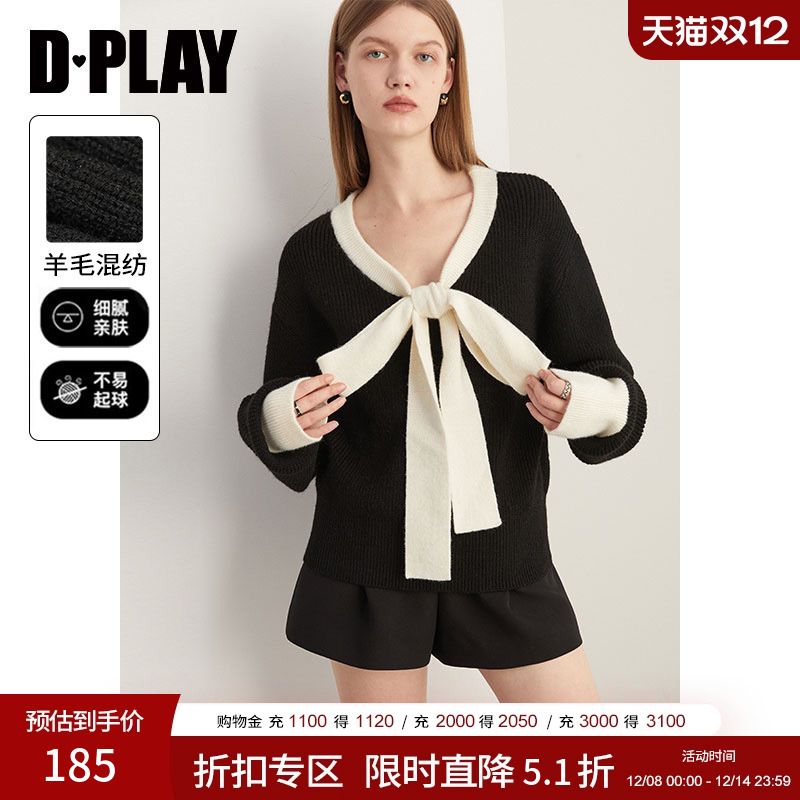 学院套头毛衣DPLAY加厚保暖