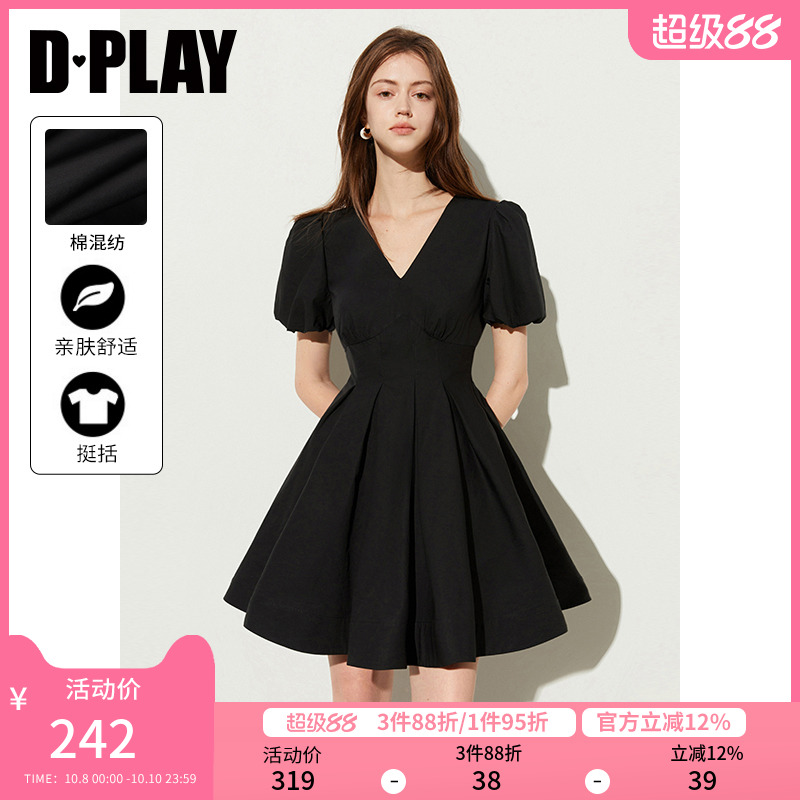 DPLAY气质法式风短裙连衣裙