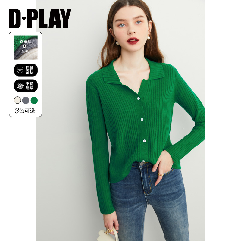 秋冬针织毛衣DPLAY翻领